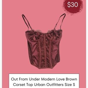 Brown Lace Corset Top